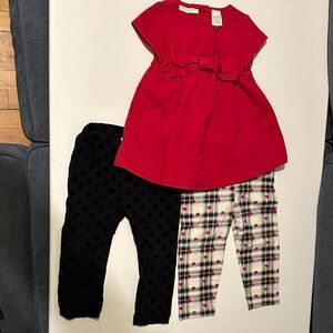Bundle: Macy’s red top + 2 Pants